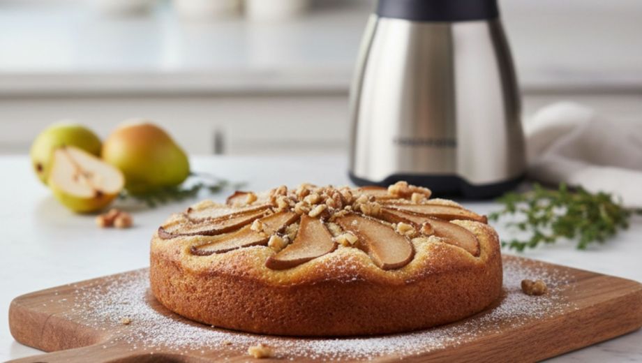 Cómo hacer torta de pera en licuadora: la receta rápida y esponjosa que aprovecha toda la fruta.-