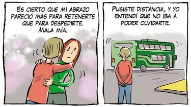 «Distancia», la tira de Chelo Candia en el suple Viajes y Turismo