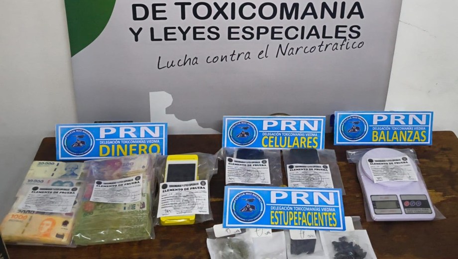 Desarticularon un kiosco narco en Viedma tras una denuncia anónima al 0800-DROGAS. Foto: Policía de Río Negro.