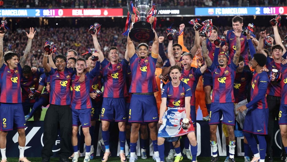 Barcelona festejó el título de Liga en el Camp Nou. (Foto: AFP)
