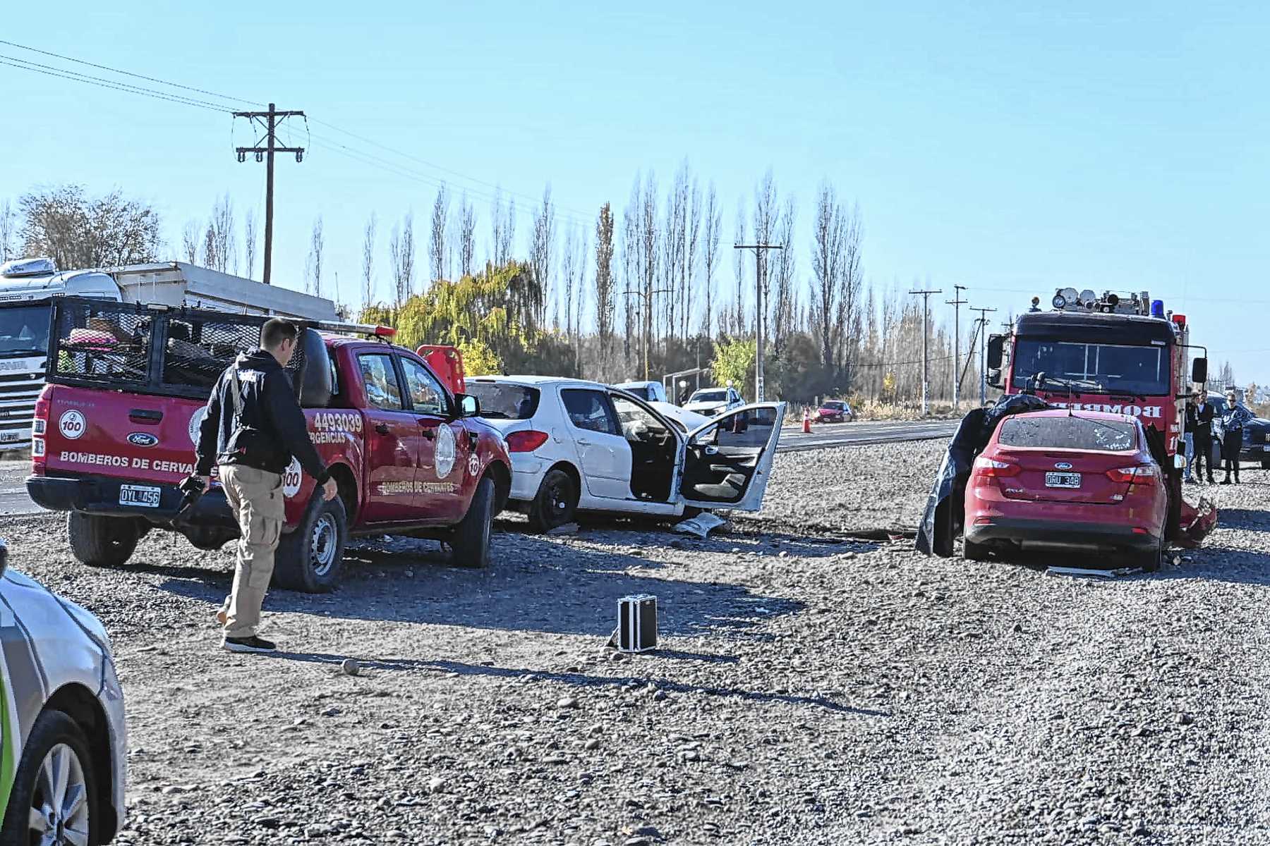 Murió un hombre en un choque frontal sobre la Ruta 22, entre Cervantes ...