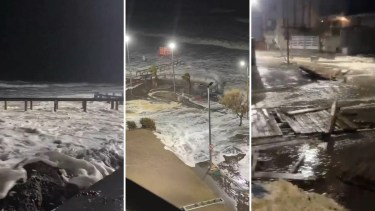 Olas de siete metros y rutas inundadas: así golpeó el ciclón extratropical a la costa de Buenos Aires