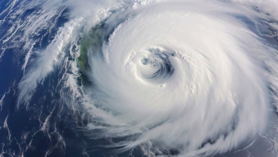 Un fuerte ciclón extratropical que afecta al Atlántico Sur.