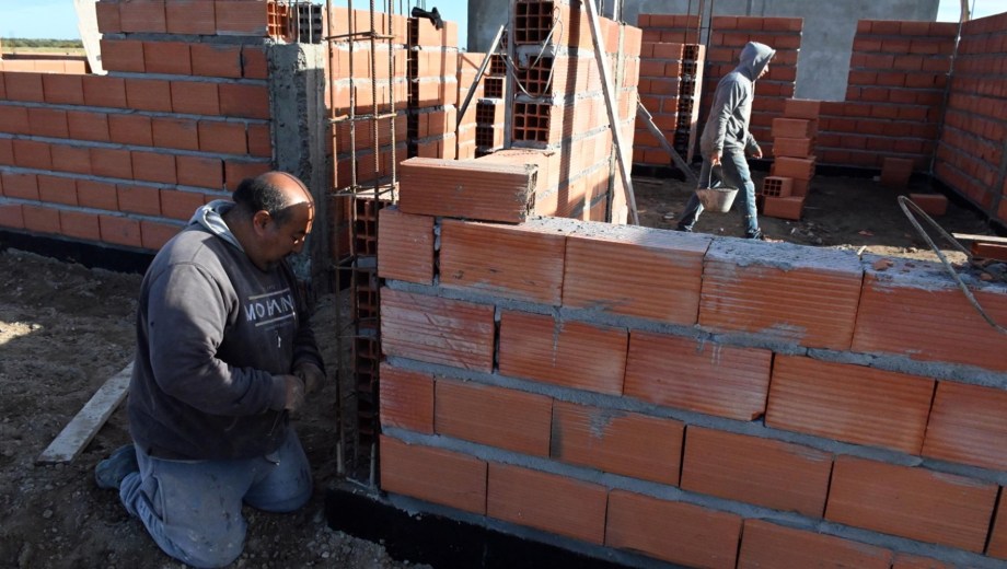 La construcción es uno de los rubros que explica la suba. Foto: Marcelo Ochoa. 