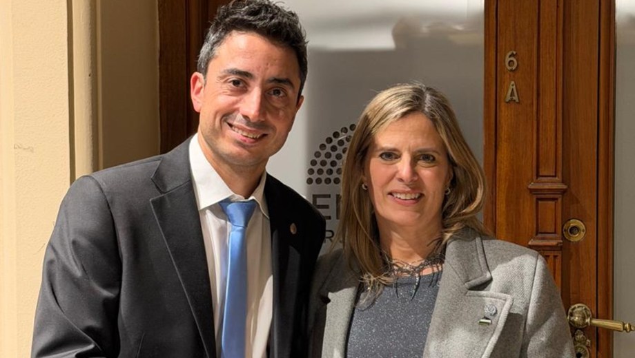 El senador Fullone y la legisladora Lacour.