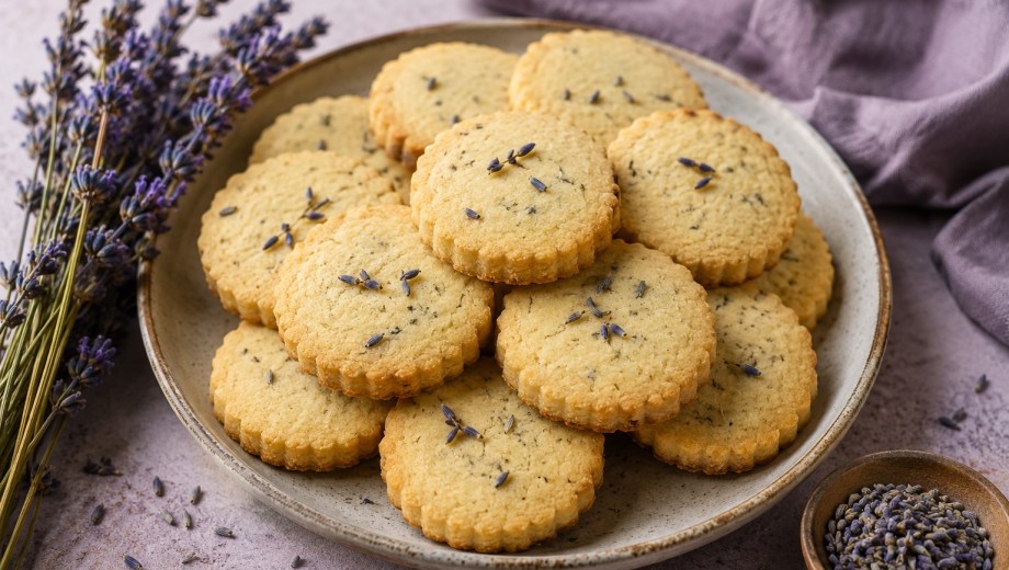 Galletas crujientes con lavanda. Foto ilustrativo.