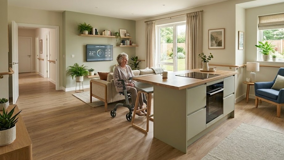Tendencias en diseño de interiores para hogares adaptados. Imagen creada con IA.