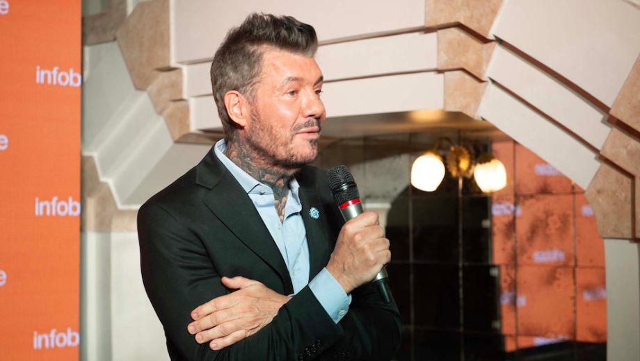 Marcelo Tinelli durante el anuncio de su regreso al periodismo deportivo
