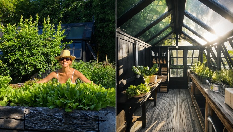 Juliana Awada tiene un invernadero en la Patagonia con	arquitectura paisajística de alto nivel. Fotos: juliana.awada (Instagram).