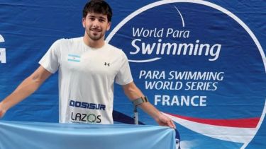 Basiloff subió dos veces al podio y brilló en la Serie Mundial de paranatación