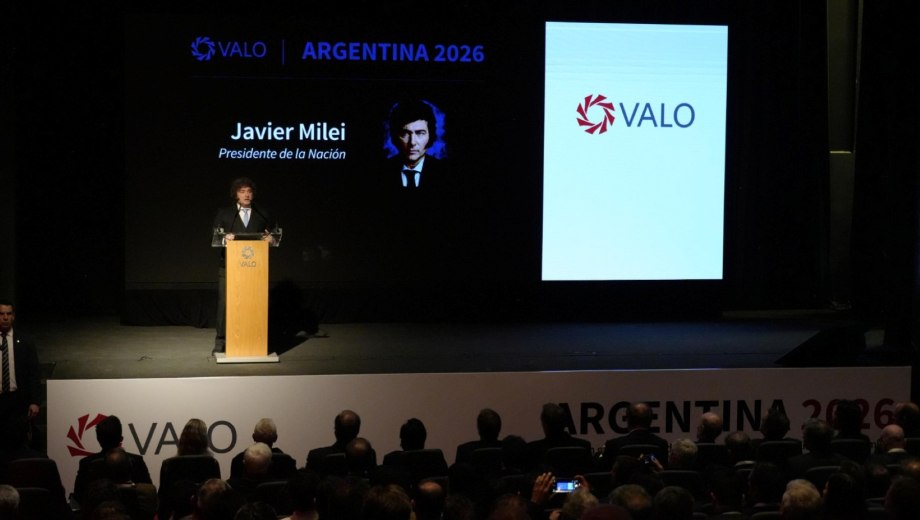 Javier Milei,  en un evento convocado por el Banco de Valores en el Museo de Arte Latinoamericano de Buenos Aires, Foto: Gentileza Presidencia. 