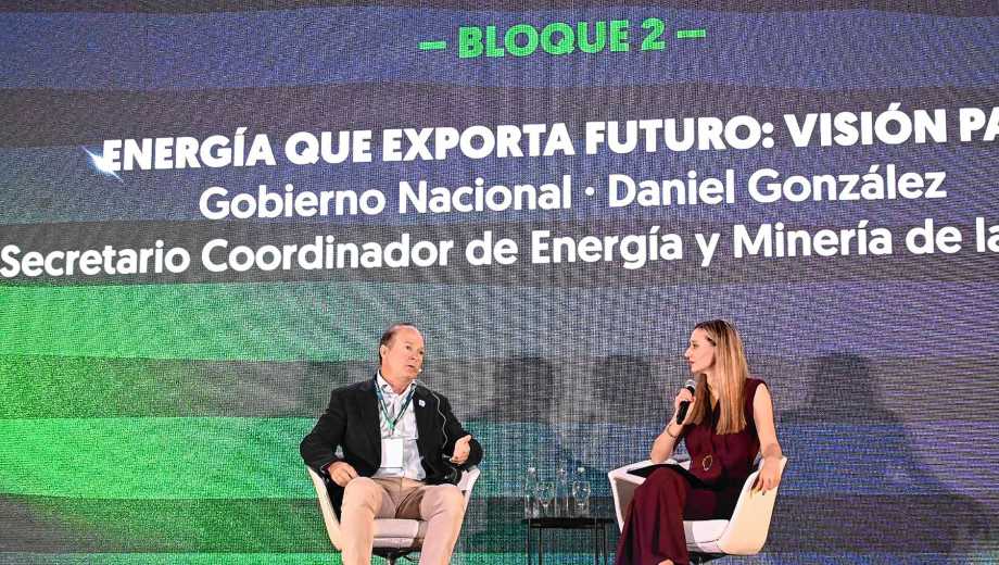 El secretario de Coordinación de Energía y Minería de la Nación, Daniel González, fue el encargado de abrir el panel "Energía que exporta Futuro: visión país". (Foto: Florencia Salto)