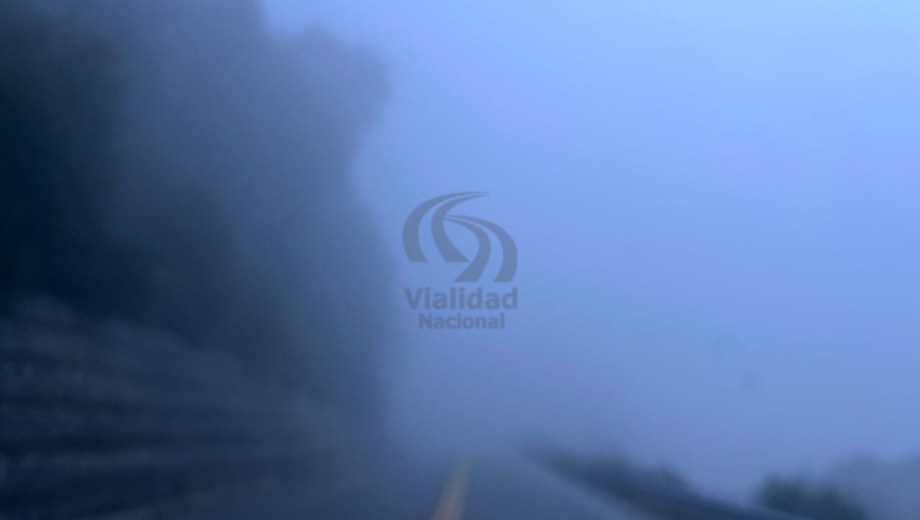 Niebla en la Ruta 40. Foto: Gentileza Vialidad Nacional. 