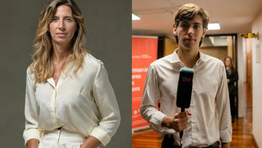 Los periodistas denunciados, Luciana Geuna e Ignacio Salerno.