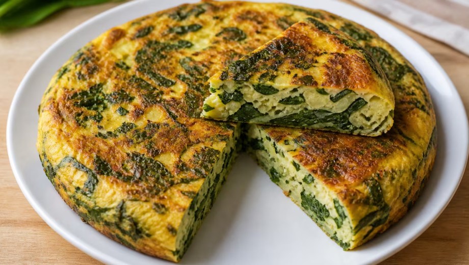 Tortilla de acelga al horno. 