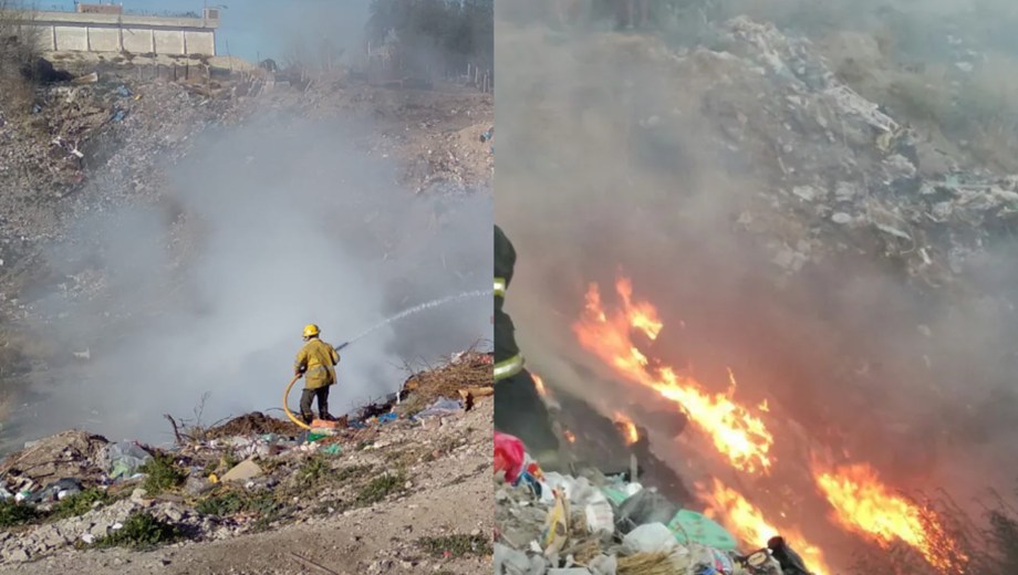 Una quema de basura cubrió de humo distintos sectores de Roca. Foto: archivo.