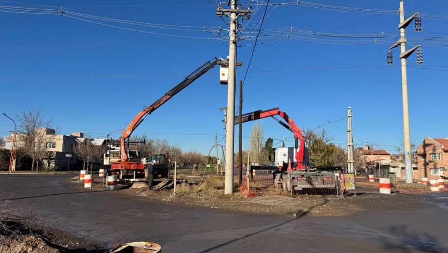 Las tareas faltantes están en el sector norte de la rotonda. Foto Municipalidad de Cipolletti.