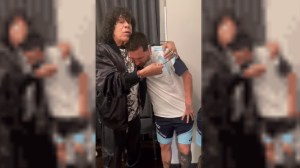 La reacción de Lionel Messi cuando conoció a La Mona Jiménez en la concentración argentina