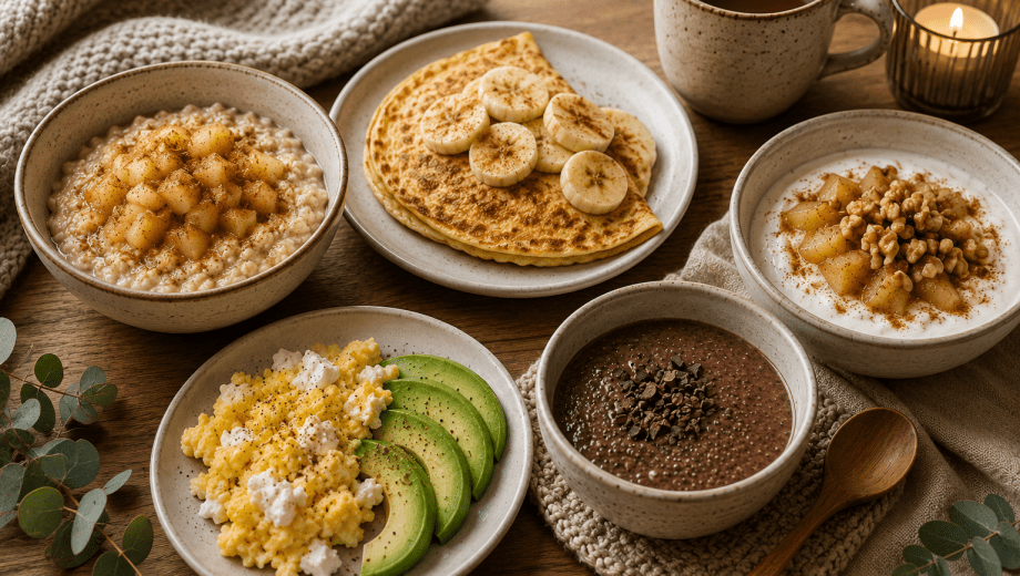 Los especialistas en nutrición coinciden en que un desayuno equilibrado debería incluir proteínas, fibra y alimentos de buena calidad nutricional. Imagen generada con IA.-