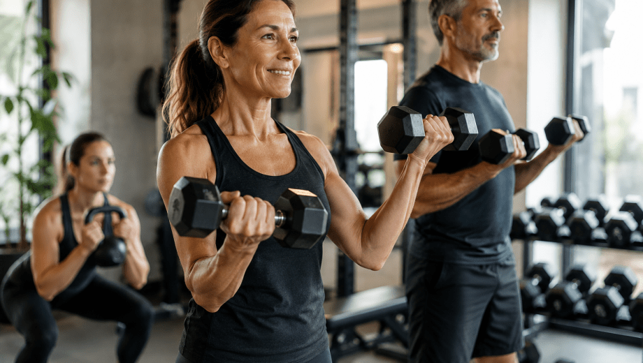 Los investigadores identificaron una cantidad semanal de ejercicio de fuerza asociada con una mejor salud y una vida más larga. Imagen generada con IA.-