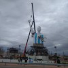 Imagen de Aceleran los trabajos para terminar la estatua de Messi en Cutral Co