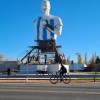 Imagen de Cutral Co, en la capital de los monumentos de Neuquén, la estatua de Messi ya está casi lista