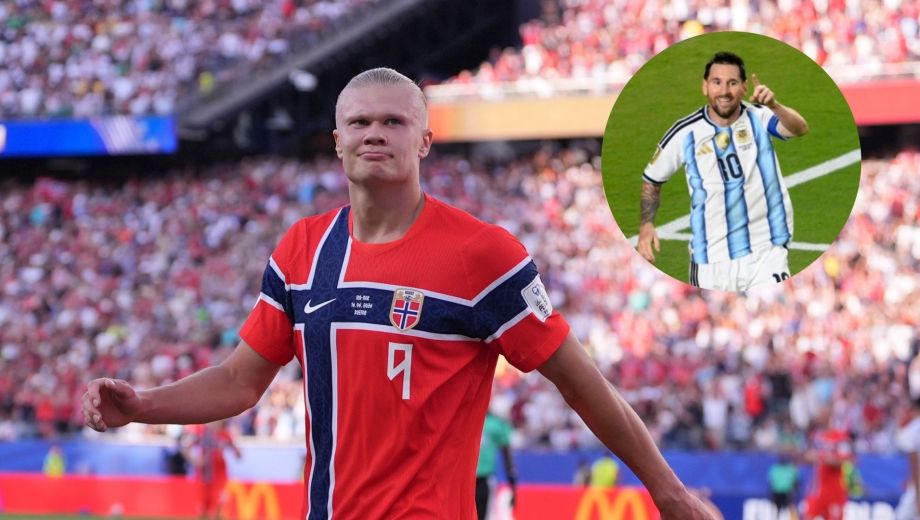 Erling Haaland, que marcó un doblete ante Irak, elogió a Messi tras su triplete frente a Argelia. (Fotos: AP)