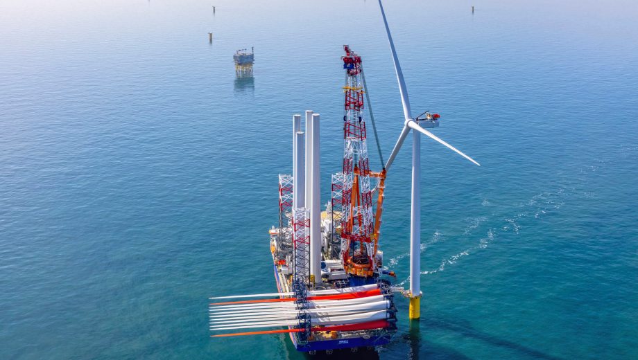 La prueba abarca siete de los 52 aerogeneradores de tipo V236-15,0 MW. Foto: Ecowende.