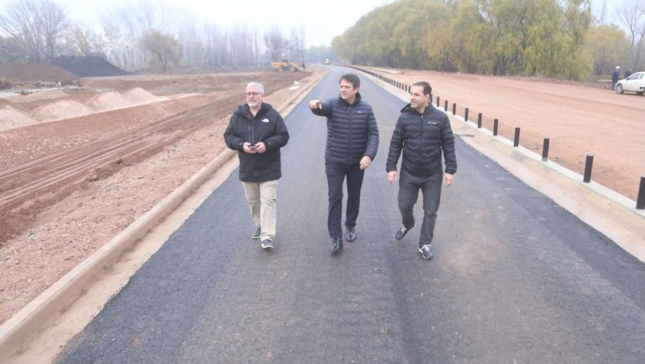 El intendente destacó el avance de la obra. Foto: gentileza. 