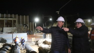 Mariano Gaido recorrió de madrugada la obra de la Avenida Mosconi y detalló el nivel de avance