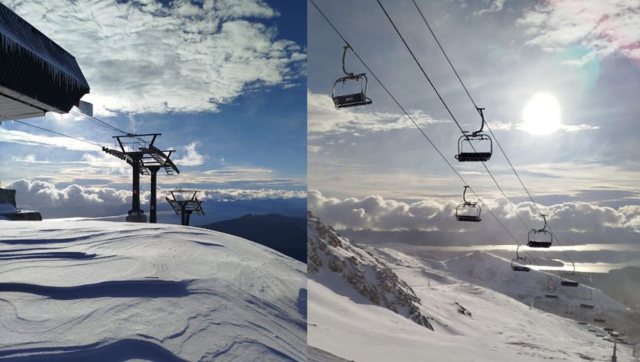 Postales que enamoran: los 40 cm de nieve acumulada hoy en el sector superior de Amancay, Bariloche. Foto gentileza. 