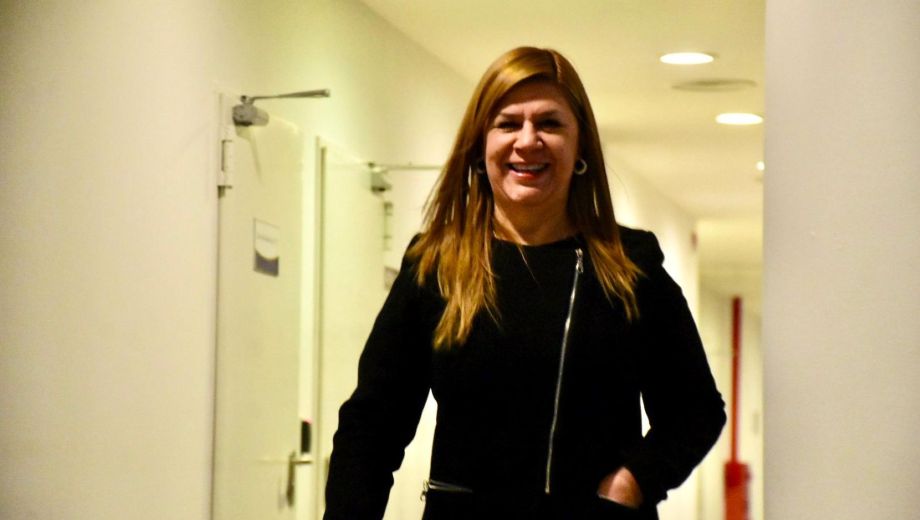 Ruiz por ingresar a la audiencia esta mañana. Foto: Matías Subat. 