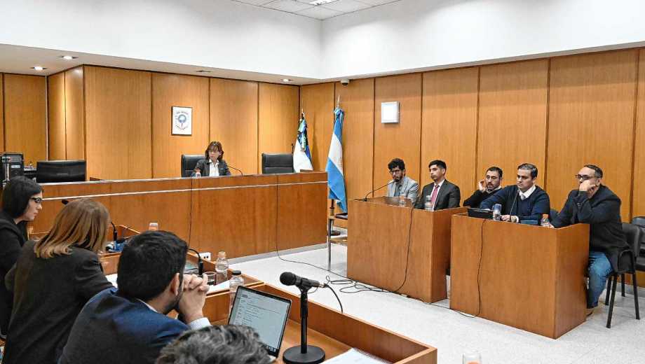 La audiencia de este miércoles en los tribunales de Roca. (Foto: Juan Thomes)