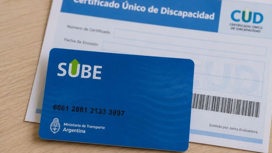 Tarjeta SUBE por discapacidad: cómo viajar gratis en colectivos y trenes tras asociar el CUD en junio 2026.-