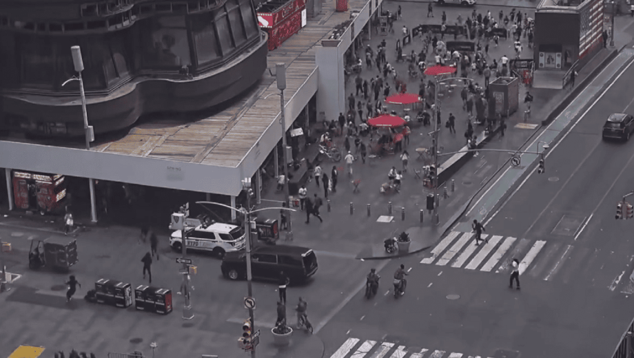 Tiroteo en Times Square generó momentos de pánico. Foto: captura 