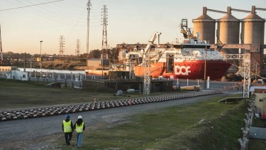 Río Negro suma otro hito del VMOS: comenzaron las obras submarinas frente a Sierra Grande