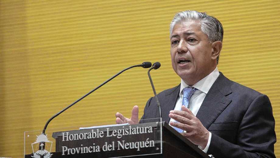 El mandatario en su discurso inaugural el 1 de marzo pasado. Foto Oscar Livera.