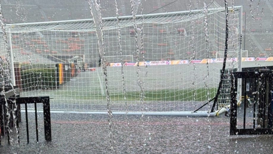 Así estuvo el estadio hace algunas horas. 