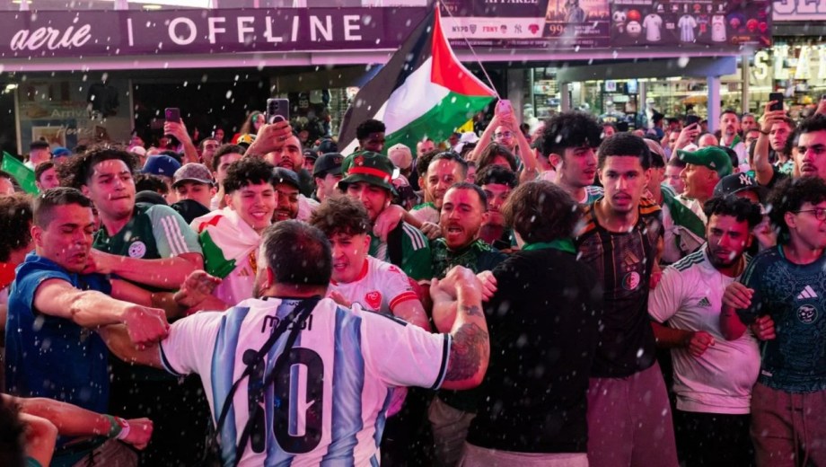 Caos en las calles de Times Square, en Nueva York. 
