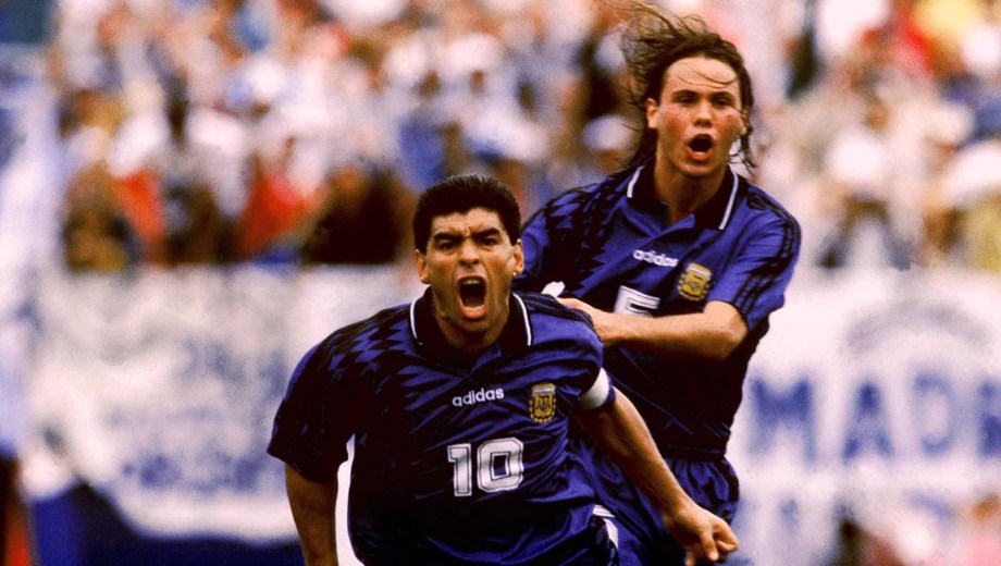Diego Maradona marcó su último gol con la Selección Argentina en el Mundial de 1994.