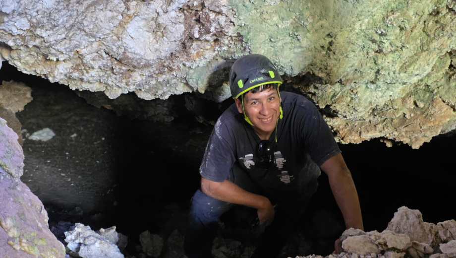 Emerson incursionó en la espeleología, sin saberlo, cuando tenía apenas 10 años. Foto: gentileza