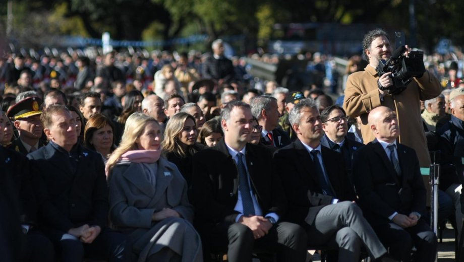 Manuel Adorni estuvo en el Día de la Bandera. Foto:  Gentileza Presidencia. 