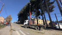 Imagen de El apeo de árboles en Bariloche se trasladó a la transitada calle Beschtedt