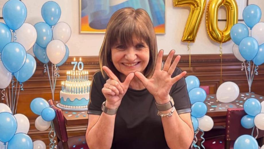 El saludo de cumpleaños de Javier Milei a Patricia Bullrich. Foto: Gentileza NA.