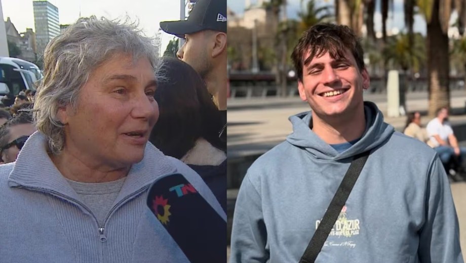 La mamá de Gaspi se emocionó en el homenaje del Obelisco.