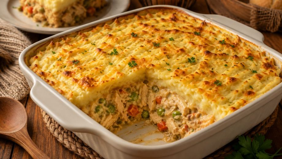 Pastel de pollo nutritivo. Foto ilustrativa.