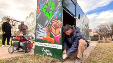 Luego del ataque a un punto verde, Viedma incorporó nuevos módulos para reciclar residuos