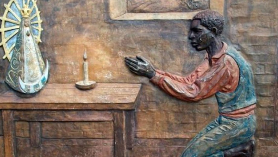 Negro Manuel, primer guardián de la imagen de la Virgen de Luján. Foto: Gentileza Presidencia. 