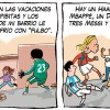 Imagen de "El mundial de la alegría", la tira de Chelo Candia en el suple Viajes y Turismo