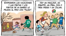 Imagen de «El mundial de la alegría», la tira de Chelo Candia en el suple Viajes y Turismo